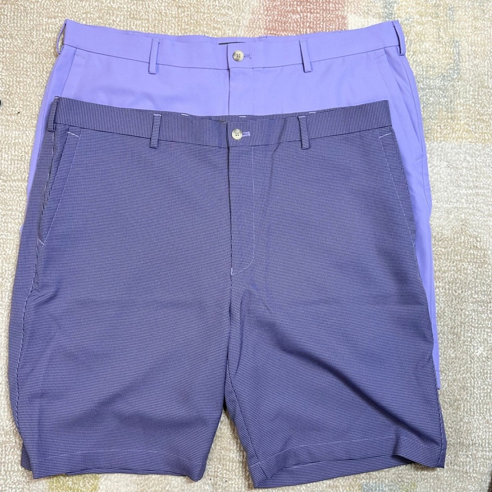 Peter Millar Crown Sport Mens Shorts 2 pc Flat Front Golf Sz 38